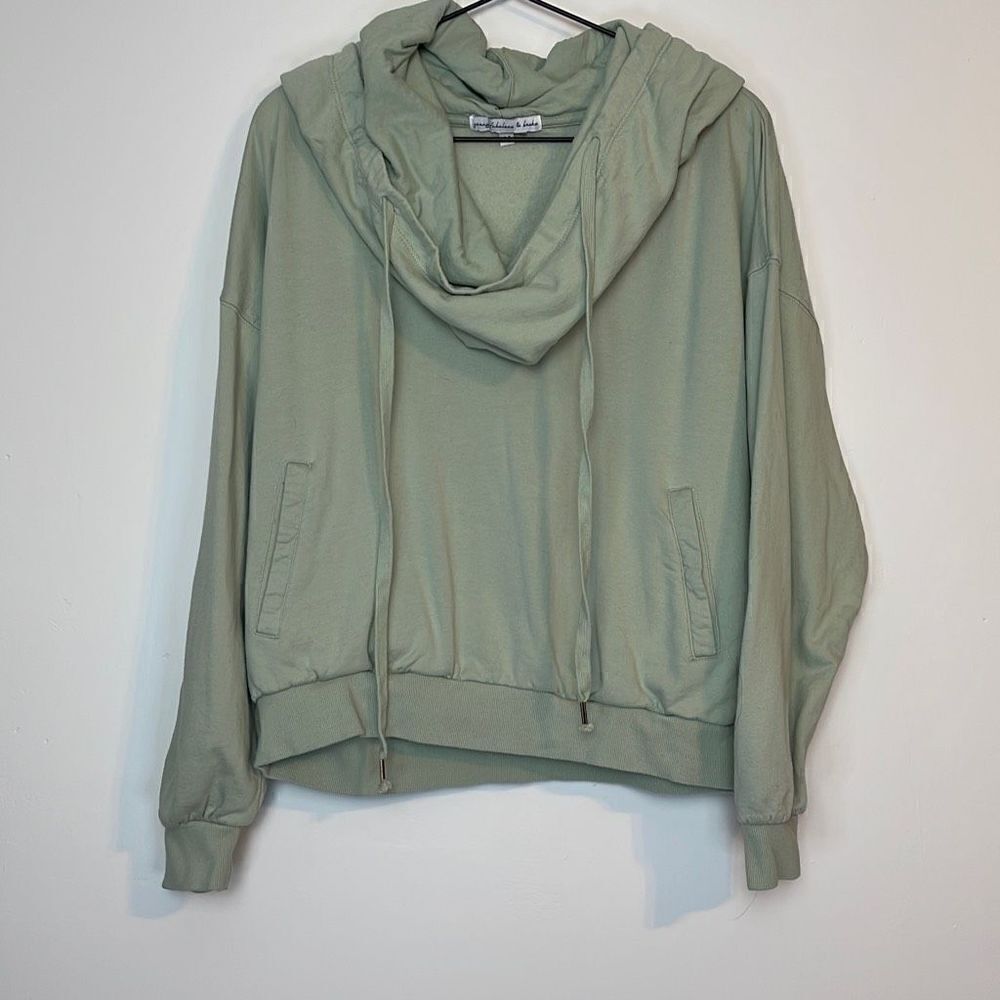 Young, Fabulous, and Broke Monroe Cowl Neck Cropped Hoodie M